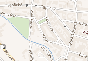 Raisova v obci Děčín - mapa ulice