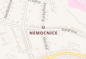 Riegrova v obci Děčín - mapa ulice