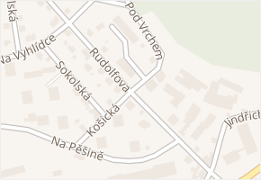 Rudolfova v obci Děčín - mapa ulice
