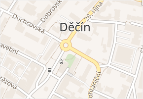Saská v obci Děčín - mapa ulice