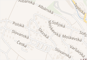 Slezská v obci Děčín - mapa ulice