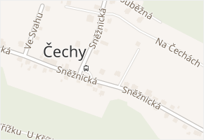 Sněžnická v obci Děčín - mapa ulice