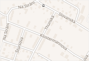 Thunská v obci Děčín - mapa ulice