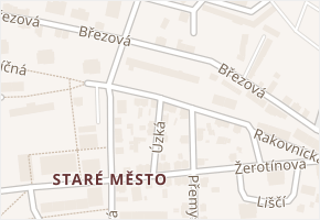 Úzká v obci Děčín - mapa ulice