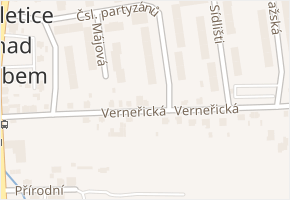 Verneřická v obci Děčín - mapa ulice