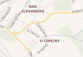 Záhořova v obci Děčín - mapa ulice