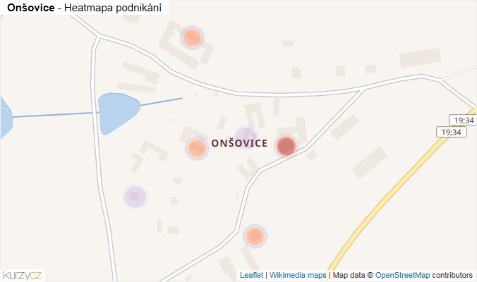 Mapa Onšovice - Firmy v části obce.