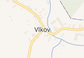 Vlkov v obci Děkov - mapa části obce