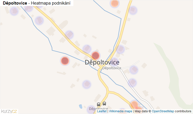 Mapa Děpoltovice - Firmy v části obce.