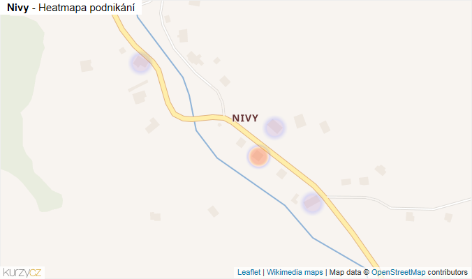 Mapa Nivy - Firmy v části obce.
