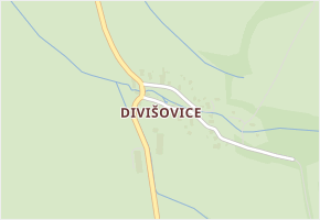 Divišovice v obci Dešenice - mapa části obce