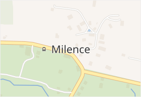 Milence v obci Dešenice - mapa části obce