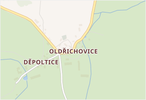 Oldřichovice v obci Dešenice - mapa části obce