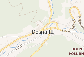 Desná III v obci Desná - mapa části obce