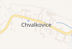 Chvalkovice v obci Dešná - mapa části obce