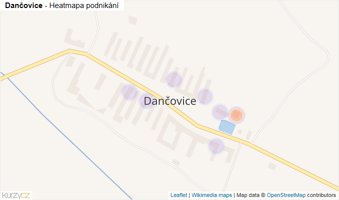 Mapa Dančovice - Firmy v části obce.