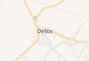 Dešov v obci Dešov - mapa části obce
