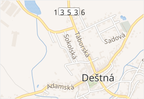 Sokolská v obci Deštná - mapa ulice