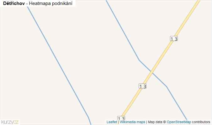 Mapa Dětřichov - Firmy v obci.