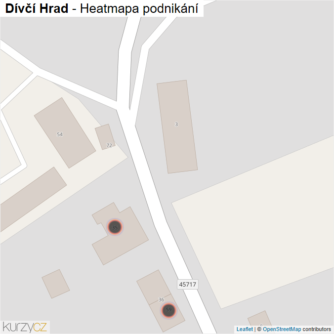 Mapa Dívčí Hrad - Firmy v obci.