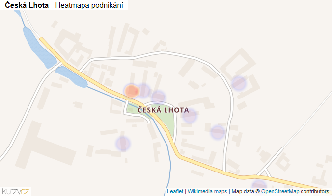 Mapa Česká Lhota - Firmy v části obce.