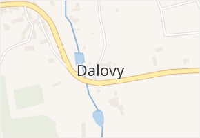 Dalovy v obci Divišov - mapa části obce