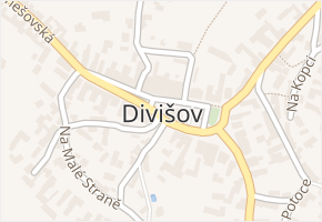 Divišov v obci Divišov - mapa části obce