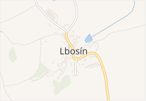 Lbosín v obci Divišov - mapa části obce
