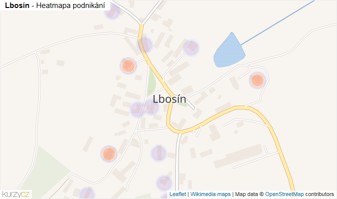Mapa Lbosín - Firmy v části obce.