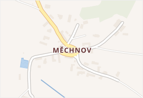 Měchnov v obci Divišov - mapa části obce