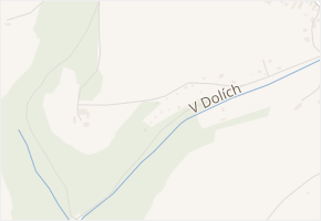 V Dolích v obci Divišov - mapa ulice