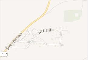 Vrcha II v obci Divišov - mapa ulice
