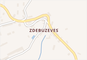 Zdebuzeves v obci Divišov - mapa části obce