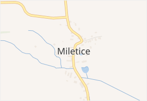 Miletice v obci Dlažov - mapa části obce