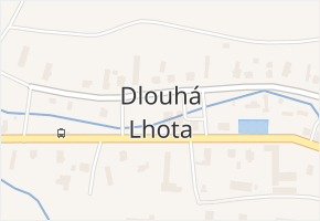 Dlouhá Lhota v obci Dlouhá Lhota - mapa části obce