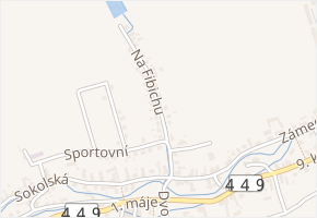 Na Fibichu v obci Dlouhá Loučka - mapa ulice