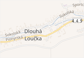 Pionýrská v obci Dlouhá Loučka - mapa ulice