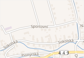 Sportovní v obci Dlouhá Loučka - mapa ulice