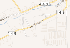 Uničovská v obci Dlouhá Loučka - mapa ulice