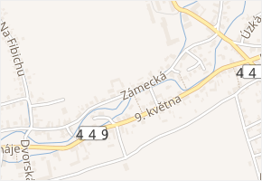 Zámecká v obci Dlouhá Loučka - mapa ulice