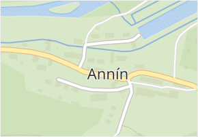 Annín v obci Dlouhá Ves - mapa části obce