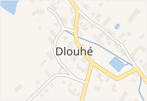 Dlouhé v obci Dlouhé - mapa části obce