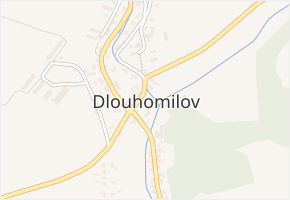 Dlouhomilov v obci Dlouhomilov - mapa části obce
