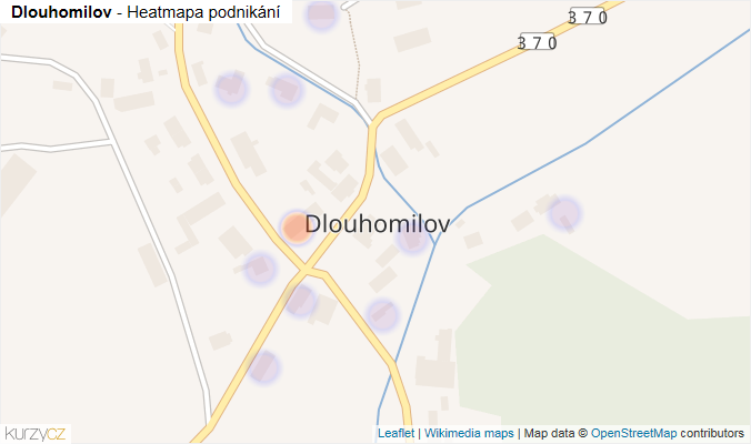 Mapa Dlouhomilov - Firmy v části obce.