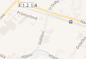 Sídlištní v obci Dlouhoňovice - mapa ulice
