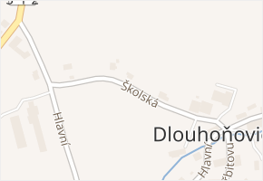 Školská v obci Dlouhoňovice - mapa ulice