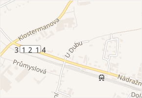 U Dubu v obci Dlouhoňovice - mapa ulice