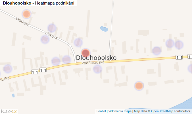 Mapa Dlouhopolsko - Firmy v části obce.
