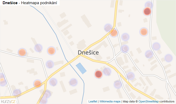 Mapa Dnešice - Firmy v části obce.