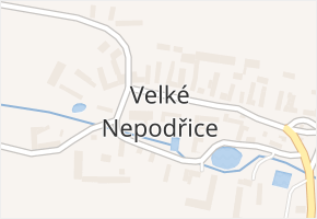 Velké Nepodřice v obci Dobev - mapa části obce
